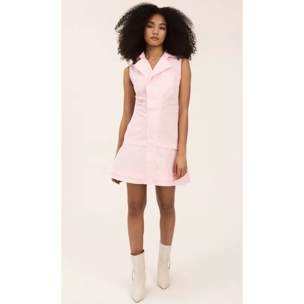 Derek Lam 10 Crosby NWT Satina Shirt Dress in Light Pink Sz. 2